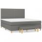 Preview: Boxspringbett mit Matratze Dunkelgrau 160x200 cm Stoff