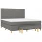 Preview: Boxspringbett mit Matratze Dunkelgrau 160x200 cm Stoff