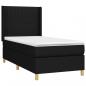 Preview: Boxspringbett mit Matratze & LED Schwarz 80x200 cm Stoff