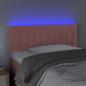 Preview: LED Kopfteil Rosa 100x5x78/88 cm Samt