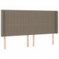 Preview: LED Kopfteil Taupe 183x16x118/128 cm Stoff