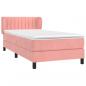 Preview: Boxspringbett mit Matratze Rosa 100x200 cm Samt