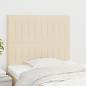 Preview: ARDEBO.de - Kopfteile 2 Stk. Creme 80x5x78/88 cm Stoff