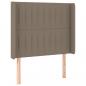 Preview: Kopfteil mit Ohren Taupe 103x16x118/128 cm Stoff