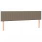 Preview: LED Kopfteil Taupe 200x5x78/88 cm Stoff