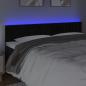 Preview: LED Kopfteil Schwarz 180x5x78/88 cm Samt