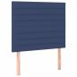 Preview: LED Kopfteil Blau 80x5x118/128 cm Stoff