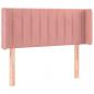 Preview: LED Kopfteil Rosa 103x16x78/88 cm Samt