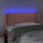 Preview: LED Kopfteil Rosa 103x16x78/88 cm Samt