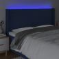 Preview: LED Kopfteil Blau 163x16x118/128 cm Stoff