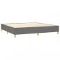 Preview: Boxspringbett mit Matratze Dunkelgrau 200x200 cm Stoff