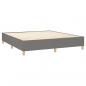 Preview: Boxspringbett mit Matratze & LED Dunkelgrau 160x200 cm Stoff