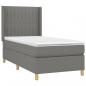 Preview: Boxspringbett mit Matratze Dunkelgrau 80x200 cm Stoff