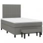 Preview: Boxspringbett mit Matratze Dunkelgrau 120x200 cm Stoff