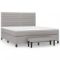 Preview: Boxspringbett mit Matratze Hellgrau 160x200 cm Stoff