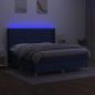 Preview: Boxspringbett mit Matratze & LED Blau 160x200 cm Stoff