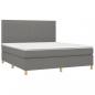 Preview: Boxspringbett mit Matratze Dunkelgrau 160x200 cm Stoff