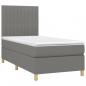 Preview: Boxspringbett mit Matratze Dunkelgrau 100x200 cm Stoff