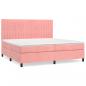 Preview: Boxspringbett mit Matratze Rosa 200x200 cm Samt