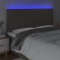 Preview: LED Kopfteil Taupe 180x5x118/128 cm Stoff