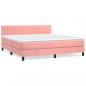 Preview: Boxspringbett mit Matratze Rosa 180x200 cm Samt