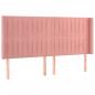 Preview: LED Kopfteil Rosa 163x16x118/128 cm Samt