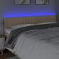 Preview: LED Kopfteil Creme 160x5x78/88 cm Stoff