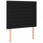 Preview: LED Kopfteil Schwarz 80x5x118/128 cm Stoff