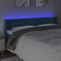 Preview: LED Kopfteil Dunkelblau 183x16x78/88 cm Samt