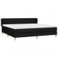 Preview: Boxspringbett mit Matratze Schwarz 200x200 cm Stoff