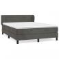 Preview: Boxspringbett mit Matratze Dunkelgrau 160x200 cm Samt