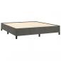 Preview: Boxspringbett mit Matratze Dunkelgrau 160x200 cm Samt