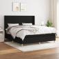 Preview: ARDEBO.de - Boxspringbett mit Matratze Schwarz 160x200 cm Stoff