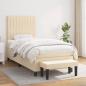 Preview: ARDEBO.de - Boxspringbett mit Matratze Creme 100x200 cm Stoff