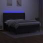 Preview: Boxspringbett mit Matratze & LED Schwarz 160x200 cm Stoff