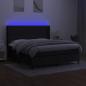 Preview: Boxspringbett mit Matratze & LED Schwarz 160x200 cm Stoff