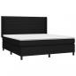 Preview: Boxspringbett mit Matratze & LED Schwarz 160x200 cm Stoff