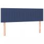 Preview: Boxspringbett mit Matratze Blau 140x190 cm Stoff