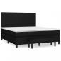 Preview: Boxspringbett mit Matratze Schwarz 160x200 cm Stoff