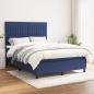 Preview: ARDEBO.de - Boxspringbett mit Matratze Blau 140x200 cm Stoff