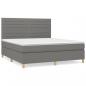 Preview: Boxspringbett mit Matratze Dunkelgrau 160x200 cm Stoff