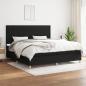 Preview: ARDEBO.de - Boxspringbett mit Matratze Schwarz 200x200 cm Stoff