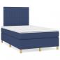 Preview: Boxspringbett mit Matratze Blau 120x200 cm Stoff