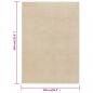 Preview: Teppich Kurzflor 240x340 cm Beige