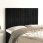 Preview: ARDEBO.de - Kopfteile 4 Stk. Schwarz 72x5x78/88 cm Samt