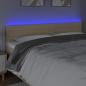 Preview: LED Kopfteil Creme 160x5x78/88 cm Stoff