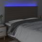 Preview: LED Kopfteil Taupe 160x5x118/128 cm Stoff