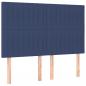 Preview: LED Kopfteil Blau 144x5x118/128 cm Stoff