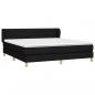 Preview: Boxspringbett mit Matratze Schwarz 160x200 cm Stoff