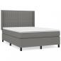 Preview: Boxspringbett mit Matratze Dunkelgrau 140x200 cm Stoff